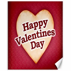 Heart Shaped Happy Valentine Day Text Design Canvas 16  X 20  (unframed) by dflcprints