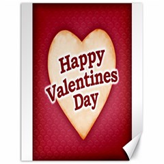 Heart Shaped Happy Valentine Day Text Design Canvas 18  X 24  (unframed) by dflcprints