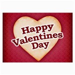 Heart Shaped Happy Valentine Day Text Design Glasses Cloth (Large) Front