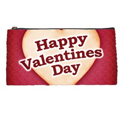 Heart Shaped Happy Valentine Day Text Design Pencil Case by dflcprints