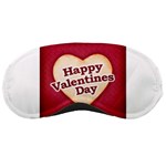 Heart Shaped Happy Valentine Day Text Design Sleeping Mask Front