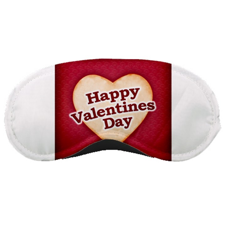 Heart Shaped Happy Valentine Day Text Design Sleeping Mask