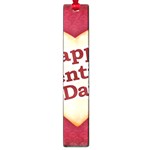 Heart Shaped Happy Valentine Day Text Design Large Bookmark Front