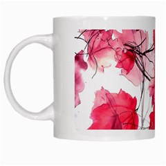 Floral Print Swirls Decorative Design White Coffee Mug by dflcprints