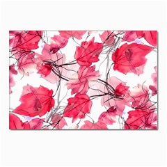 Floral Print Swirls Decorative Design Postcard 4 x 6  (10 Pack) by dflcprints