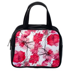 Floral Print Swirls Decorative Design Classic Handbag (one Side) by dflcprints