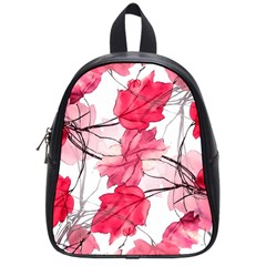 Floral Print Swirls Decorative Design School Bag (small) by dflcprints