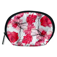 Floral Print Swirls Decorative Design Accessory Pouch (medium) by dflcprints