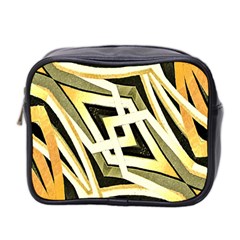 Art Print Tribal Style Pattern Mini Travel Toiletry Bag (two Sides) by dflcprints