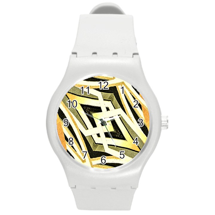 Art Print Tribal Style Pattern Plastic Sport Watch (Medium)