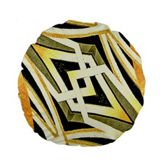 Art Print Tribal Style Pattern 15  Premium Flano Round Cushion  by dflcprints