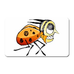 Funny Bug Running Hand Drawn Illustration Magnet (rectangular) by dflcprints