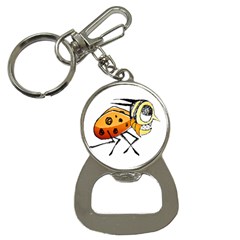 Funny Bug Running Hand Drawn Illustration Bottle Opener Key Chain by dflcprints