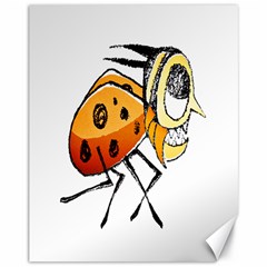 Funny Bug Running Hand Drawn Illustration Canvas 11  X 14  (unframed) by dflcprints