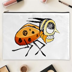 Funny Bug Running Hand Drawn Illustration Cosmetic Bag (xxxl) by dflcprints