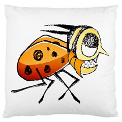 Funny Bug Running Hand Drawn Illustration Standard Flano Cushion Case (one Side) by dflcprints