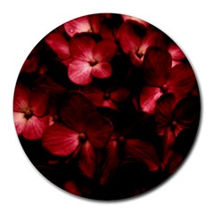 Red Flowers Bouquet In Black Background Photography 8  Mouse Pad (round) by dflcprints