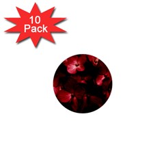 Red Flowers Bouquet In Black Background Photography 1  Mini Button (10 Pack) by dflcprints