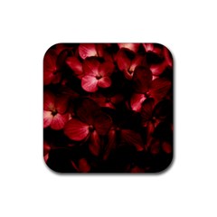 Red Flowers Bouquet In Black Background Photography Drink Coaster (square) by dflcprints