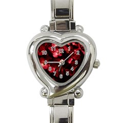 Red Flowers Bouquet In Black Background Photography Heart Italian Charm Watch  by dflcprints