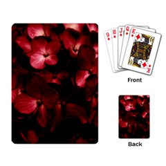 Red Flowers Bouquet In Black Background Photography Playing Cards Single Design by dflcprints