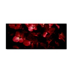 Red Flowers Bouquet In Black Background Photography Hand Towel by dflcprints