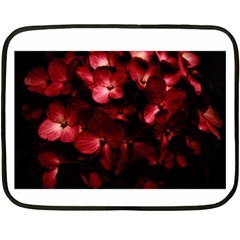 Red Flowers Bouquet In Black Background Photography Mini Fleece Blanket (two Sided) by dflcprints