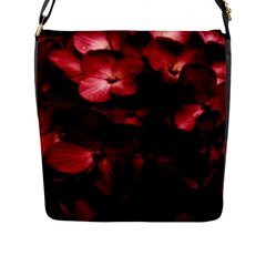 Red Flowers Bouquet In Black Background Photography Flap Closure Messenger Bag (large) by dflcprints