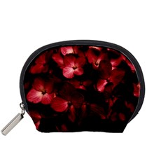 Red Flowers Bouquet In Black Background Photography Accessory Pouch (small) by dflcprints