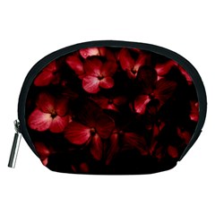 Red Flowers Bouquet In Black Background Photography Accessory Pouch (medium) by dflcprints