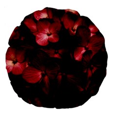 Red Flowers Bouquet In Black Background Photography 18  Premium Flano Round Cushion  by dflcprints