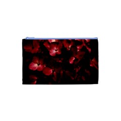 Red Flowers Bouquet In Black Background Photography Cosmetic Bag (xs) by dflcprints