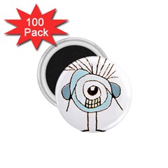 Cute Weird Caricature Illustration 1 75  Button Magnet (100 Pack) by dflcprints