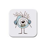 Cute Weird Caricature Illustration Drink Coasters 4 Pack (Square) Front