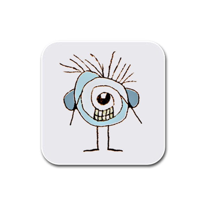 Cute Weird Caricature Illustration Drink Coasters 4 Pack (Square)