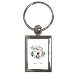 Cute Weird Caricature Illustration Key Chain (rectangle) by dflcprints