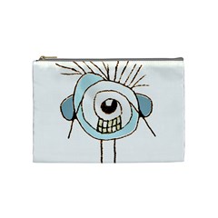 Cute Weird Caricature Illustration Cosmetic Bag (medium) by dflcprints