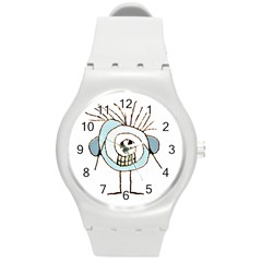 Cute Weird Caricature Illustration Plastic Sport Watch (medium) by dflcprints