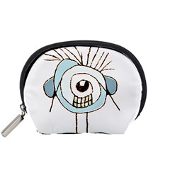 Cute Weird Caricature Illustration Accessory Pouch (small) by dflcprints