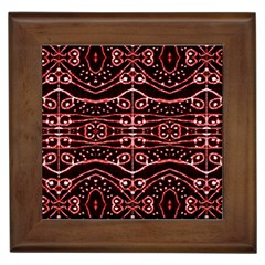 Tribal Ornate Geometric Pattern Framed Ceramic Tile by dflcprints