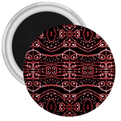 Tribal Ornate Geometric Pattern 3  Button Magnet by dflcprints