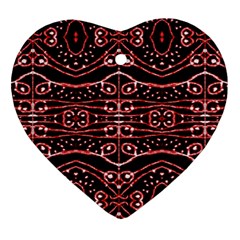 Tribal Ornate Geometric Pattern Heart Ornament by dflcprints