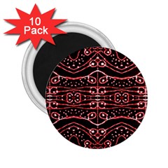 Tribal Ornate Geometric Pattern 2 25  Button Magnet (10 Pack) by dflcprints