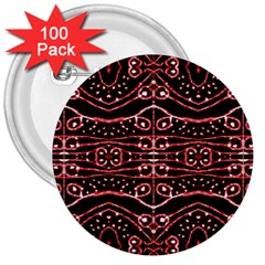 Tribal Ornate Geometric Pattern 3  Button (100 Pack) by dflcprints