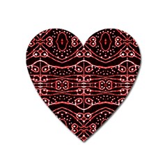 Tribal Ornate Geometric Pattern Magnet (heart) by dflcprints