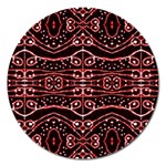 Tribal Ornate Geometric Pattern Magnet 5  (Round) Front