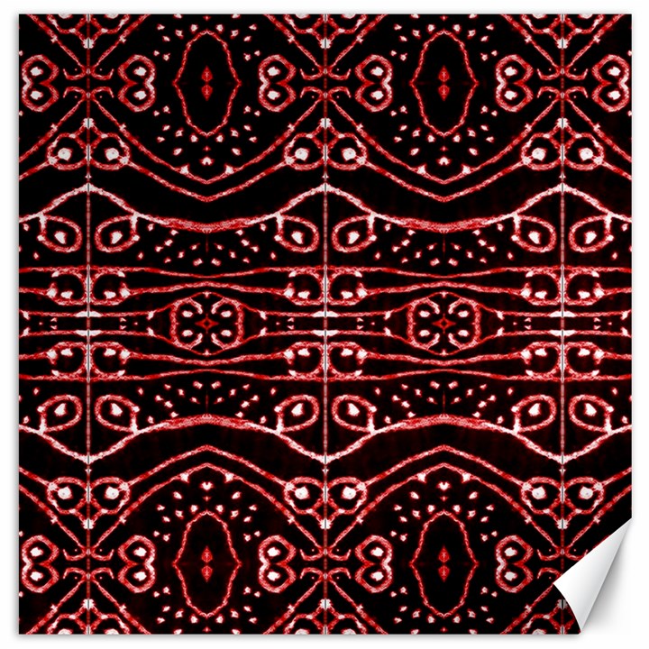 Tribal Ornate Geometric Pattern Canvas 16  x 16  (Unframed)