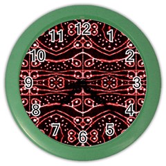 Tribal Ornate Geometric Pattern Wall Clock (color) by dflcprints