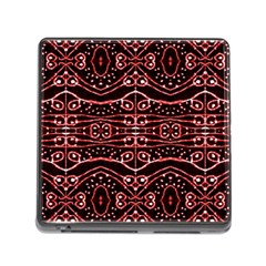 Tribal Ornate Geometric Pattern Memory Card Reader With Storage (square)