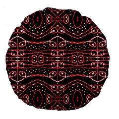 Tribal Ornate Geometric Pattern 18  Premium Flano Round Cushion  by dflcprints